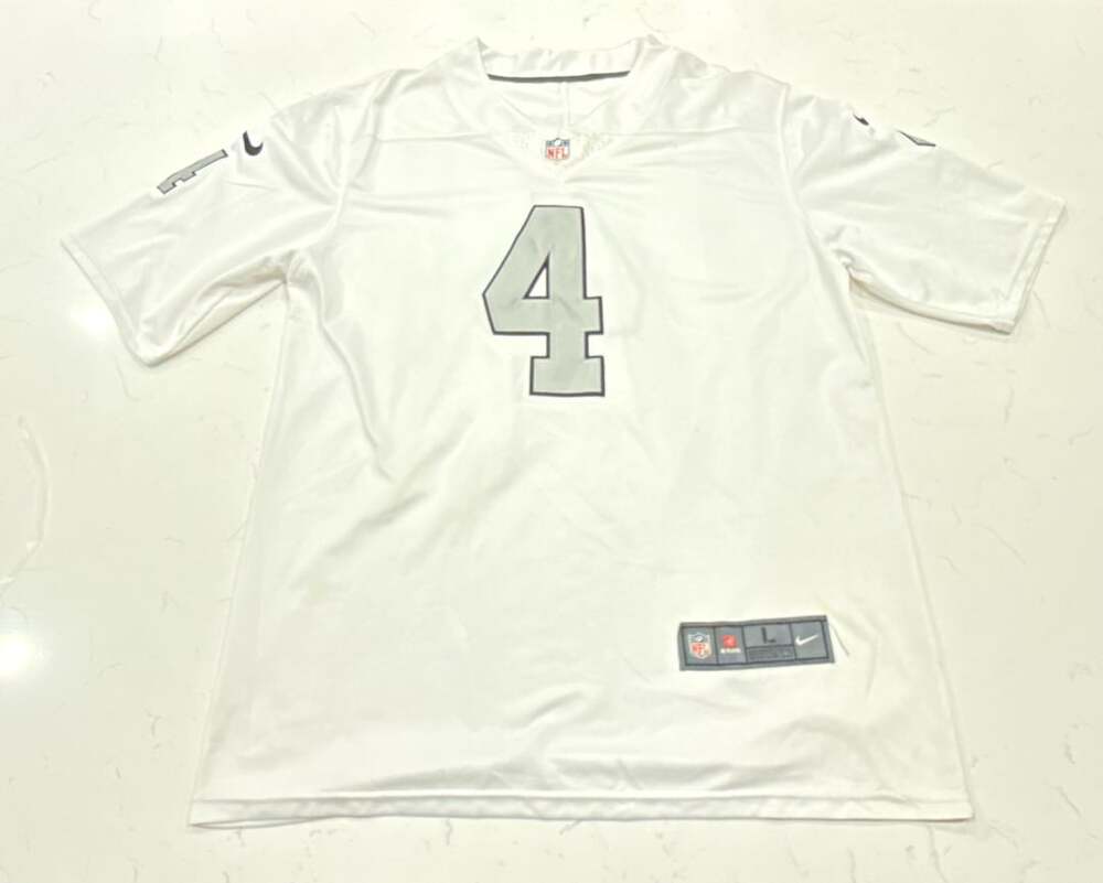Nike Derek Carr Raiders Jersey Size L White NFL Football Game